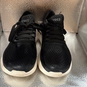 CROCS Black and White Women's Sneakers